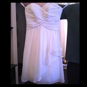 White strapless dress
